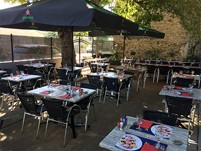 Terrasse du restaurant la terrasse chez riflette